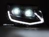 LED TUBE LIGHT BLACK DRL SEQ světlomety pro VW T6 2015-2019