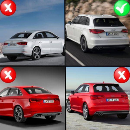 DIFUZOR AUDI A3 12-16 SPT / KLOBOUK VZHLED RS3 TIPY