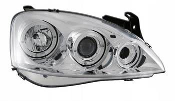 Světlomety Opel Corsa C CHROM RINGI