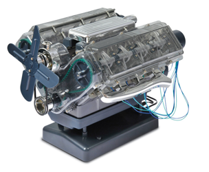 Model motoru V8 Haynes k sestavení