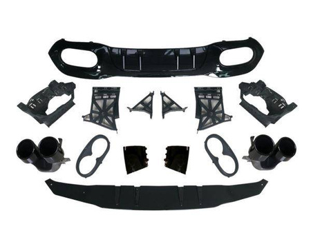 DIFUZOR MERCEDES W177 TIPY ČERNÝ VZHLED AMG