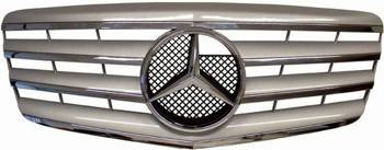 PŘEDNÍ MŘÍŽKA MERCEDES W211 06-09 CHROM/STŘÍBRNÁ