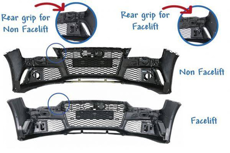 PŘEDNÍ NÁRAZNÍK A7 4G 10-14 RS7-OPTIK ČERNÝ
