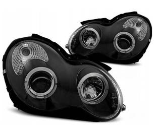 Světla Mercedes C-Class W203 00-04 čočky černé
