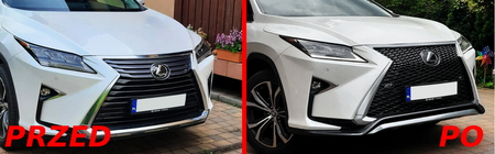 Sportovní spoiler difuzoru grilu Lexus rx iv 15-19