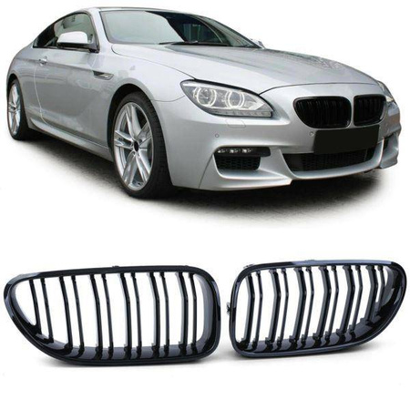 MŘÍŽKA (LEDVINOVÁ) BMW F06 F12 F13 LESKLÁ ČERNÁ M6 LOOK