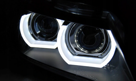 BMW E90 E91 09-11 Drl černé xenonové kroužky 3d lampy