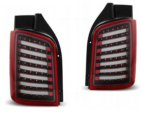 LED žárovky vw t5 2003-2015 červená bílá led