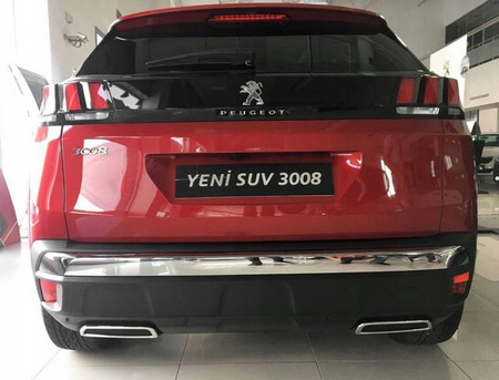 Lišty zadního nárazníku Peugeot 3008 16+