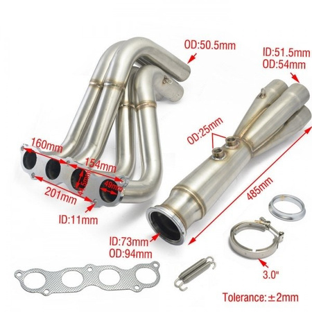 Výfukové potrubí RBS Technology Honda K20 92-00