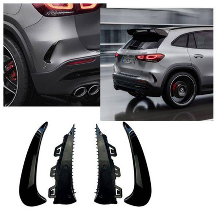 AERODYNAMICKÉ KLAPKY MERCEDES GLA W247 AMG PACKAGE ČERNÉ