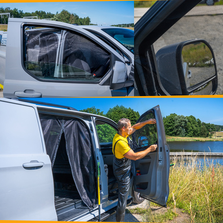 Moskytiéry na okna předních dveří Volkswagen Transporter VI T6.1 2019-2023