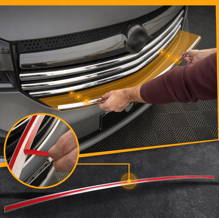 Ozdobné lišty mřížky přední masky pro RENAULT TRAFIC III 2014-2019