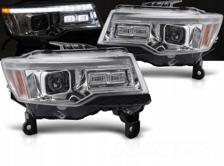 LED chromové lampy pro Jeep Grand Cherokee WK 14-21