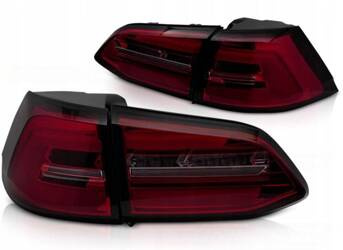 Červené kouřové LED žárovky pro VW Golf 7 VII Variant