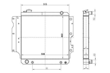 Sportovní vodní chladič Jeep Wrangler YJ/TJ 2.4L-4.2L 87-06 TurboWorks