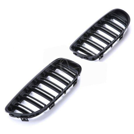 MŘÍŽKA (LEDVINOVÁ) BMW E90 08-11 DVOJITÁ ČERNÁ MATNÁ