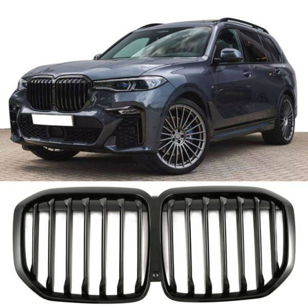 GRILL pro BMW X7 G07 19-22 SINGLE SLAT GLOSS BLACK