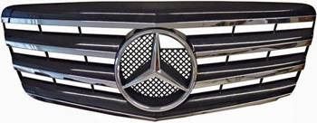 PŘEDNÍ MŘÍŽKA MERCEDES W211 06-09 CHROM/ČERNÁ