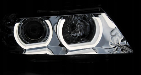 Světla Bmw E90/e91 05-08 Chromové kroužky Led 3d Xenon