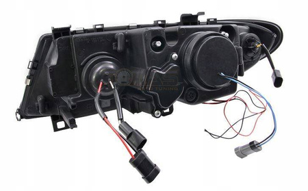 Světlomety BMW E46 RINGI BLACK Seda světlomety