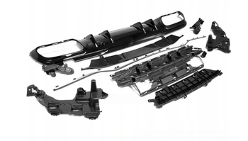 Sportovní černý stříbrný difuzor pro Mercedes W205 18-