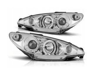Světlomety Peugeot 206 CHROM RINGI