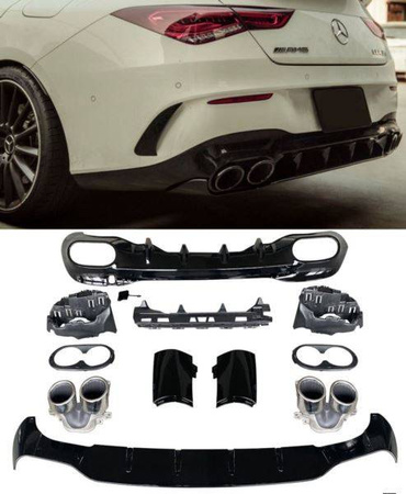 DIFUZOR MERCEDES C118 TIPY CHROM VZHLED AMG