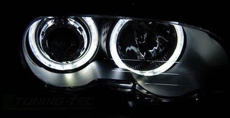 Světla BMW E46 99-03 COUPE CABRIO RINGI BLACK LED
