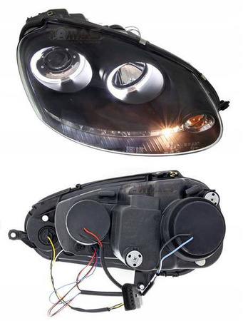 Světlomety VW Golf V BLACK RINGI