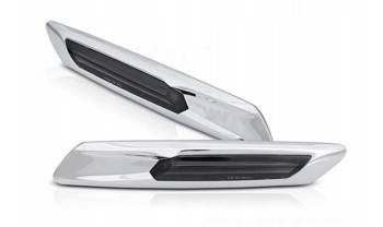 Stříbrná kouřová LED blinkry BMW F10 F11 10-13