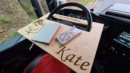 Volantový stolek Scania Renault T Magnum Premium MAN Ford F-max dřevěný.