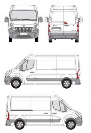 Platforma střešního nosiče Renault Master L2H2