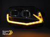 LED TUBE LIGHT BLACK DRL SEQ světlomety pro VW T6 2015-2019