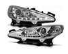 Peugeot 207 06-12 Chrome LED svítilny + motory