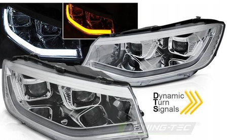 LED světlomety chrom DRL žárovky pro VW Caddy 20-