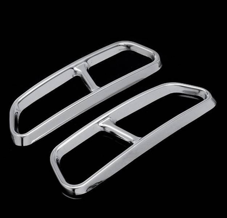 Kryty koncovek výfuku Audi A6 C7 2012-2018 chrom