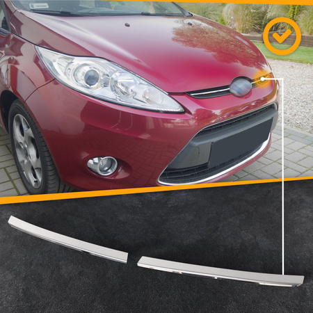 Ozdobné lišty mřížky přední masky pro FORD FIESTA VII 2008-2012 HB