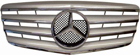 PŘEDNÍ MŘÍŽKA MERCEDES W211 06-09 CHROM/STŘÍBRNÁ