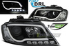 AUDI A3 8P Černé trubicové světlomety DRL