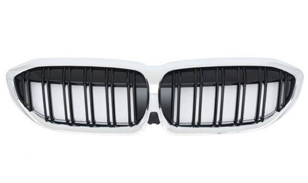 MŘÍŽKA ( LEDVINOVÁ) BMW G20 G21 19- ČERNÁ CHROMOVÁ