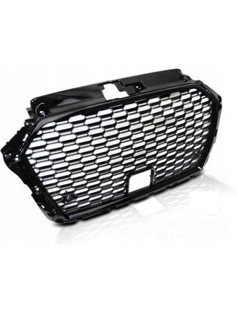 GRILL P. AUDI A3 8V 17- RS3 STYLE LESKLÁ ČERNÁ