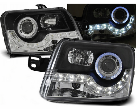 Světlomety Fiat Panda 03- Black Led