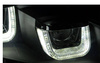 Světla vw golf 6 vi 08-12 u-type černá drl dts led