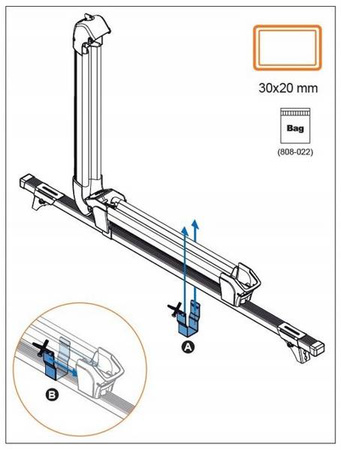 Držák nosiče lyží Ski Rack 6
