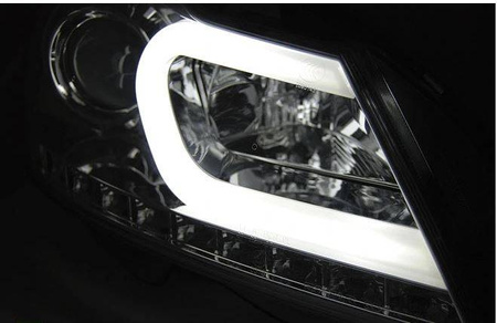 Světlomety Mercedes W204 11-14 CHROME LED