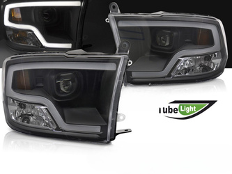 Černé světlomety Dodge RAM 2009-2018 LED TUBE PROJECTOR