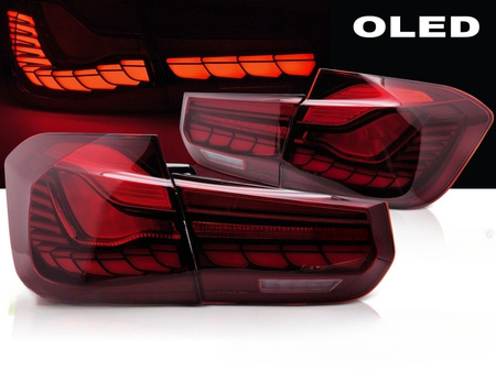 Zadní LED světla pro BMW F30 11-18 OLED červená