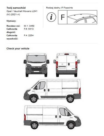 Nosič střešní plošiny Opel Movano L2H1 2021-&gt