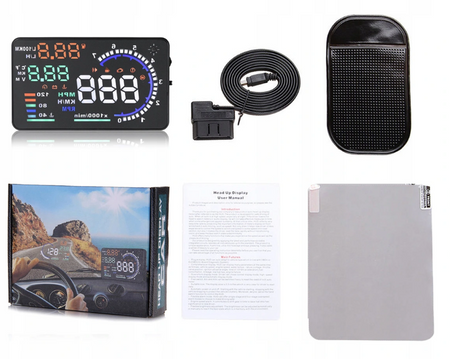 Projektor displeje LED LCD HUD OBD2 5,5 KLOKANŮ